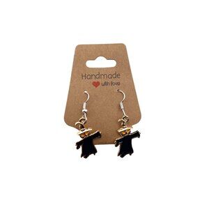 Handmade Witch Earrings with Gold Accents – Perfect for Halloween and Fall Style